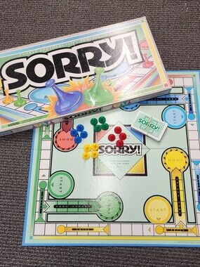 Vintage 1992 Sorry! Board Game Parker Brothers Original Classic COMPLETE